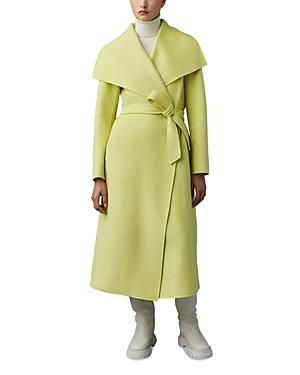 Womens Belted Light Wool Coat Product Image