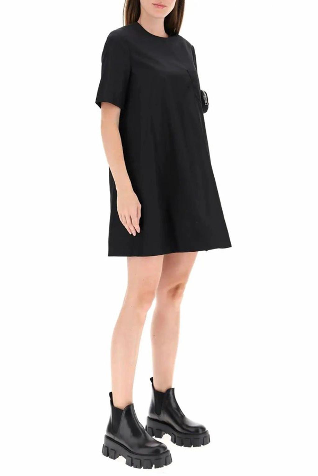 Re-nylon Pocket-detail Dress In Black Product Image