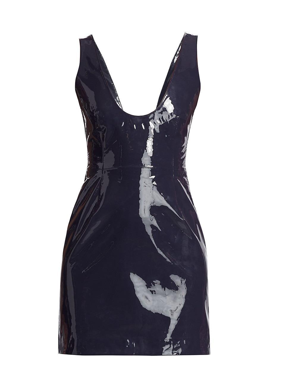 Vernice Patent Leather Sleeveless Mini Dress Product Image