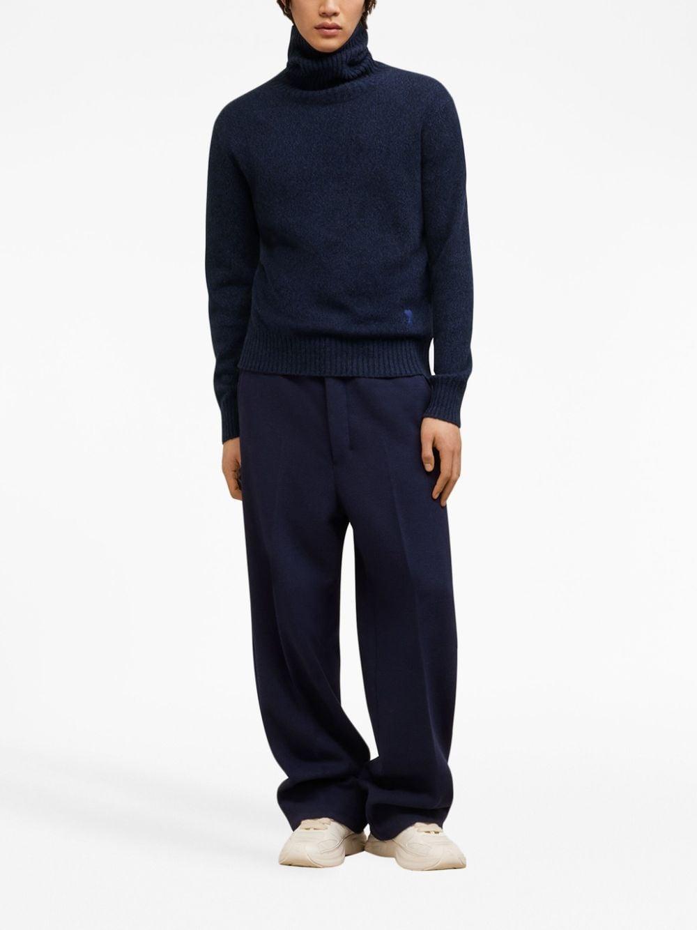 Kaschmirpullover Mit Rollkragen In Blue Product Image