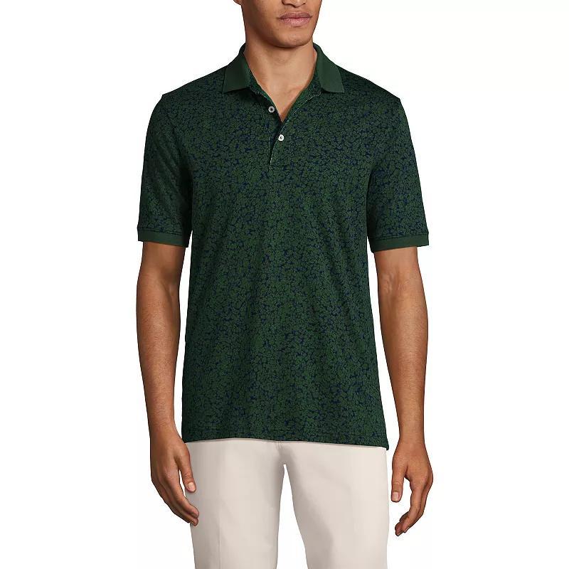 Big & Tall Lands End Super Soft Supima Polo, Mens White Product Image