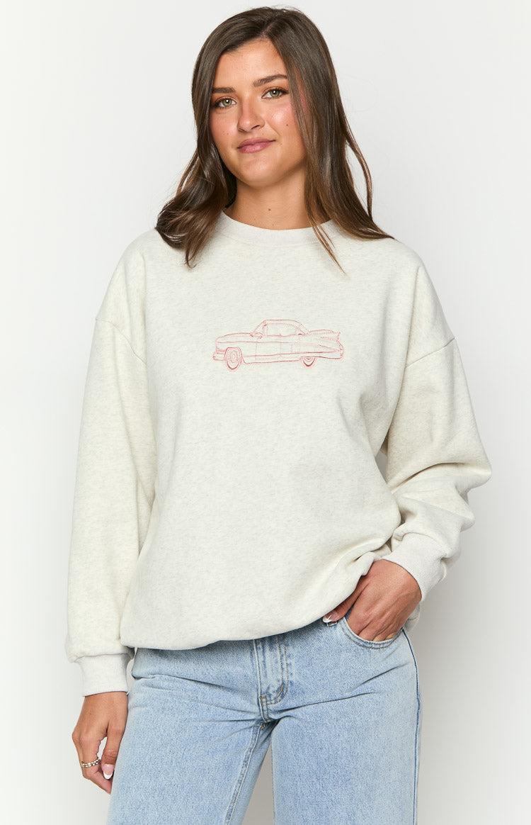 Elodie Grey Crew Neck Sweater Product Image