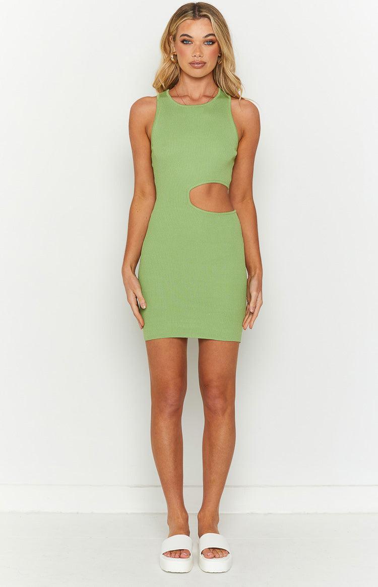 Jacinta Green Cut Out Mini Dress Product Image