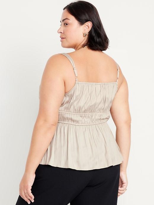 Waist-Defined Satin Top Product Image