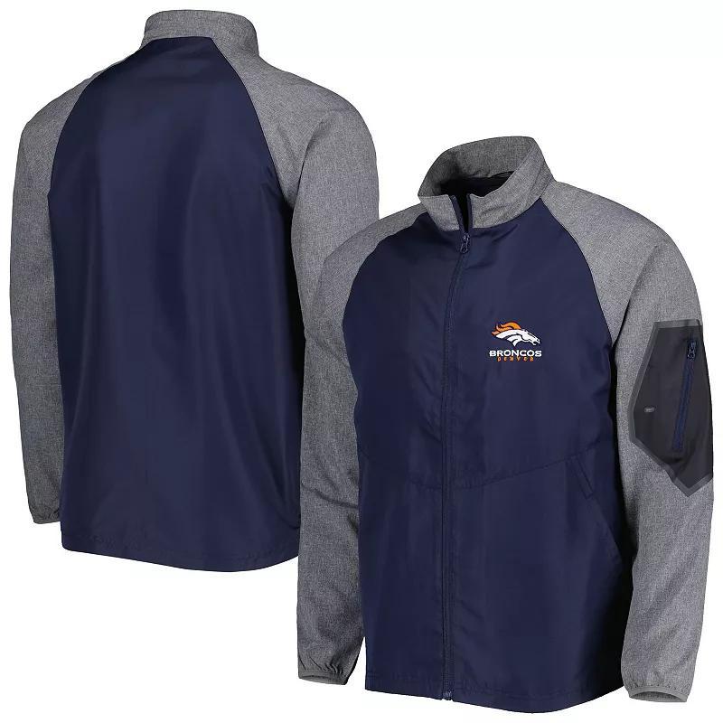 Mens Dunbrooke Denver Broncos Hurricane Raglan Full-Zip Windbreaker Jacket Blue Product Image