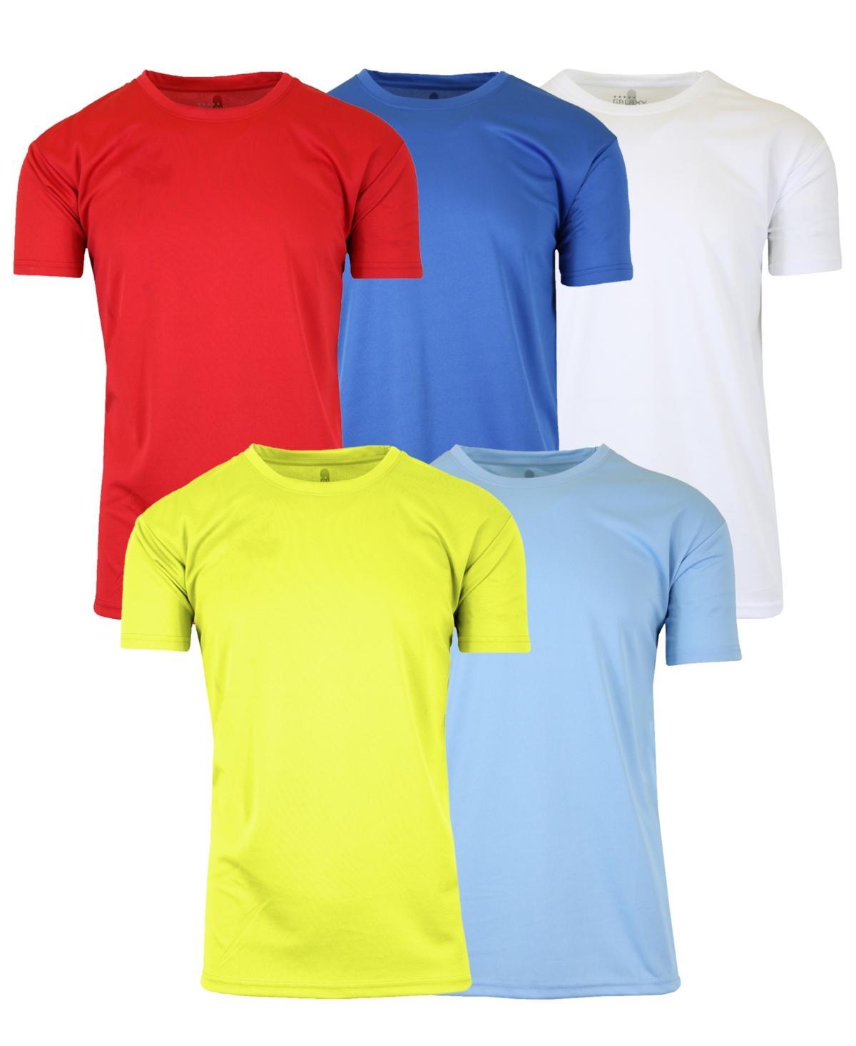 Galaxy By Harvic Mens Short Sleeve Moisture-Wicking Quick Dry Performance Crew Neck Tee -5 Pack Product Image