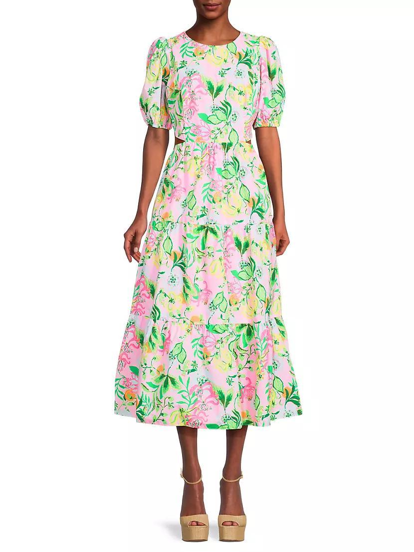 Lyssa Floral Cotton Midi-Dress Product Image