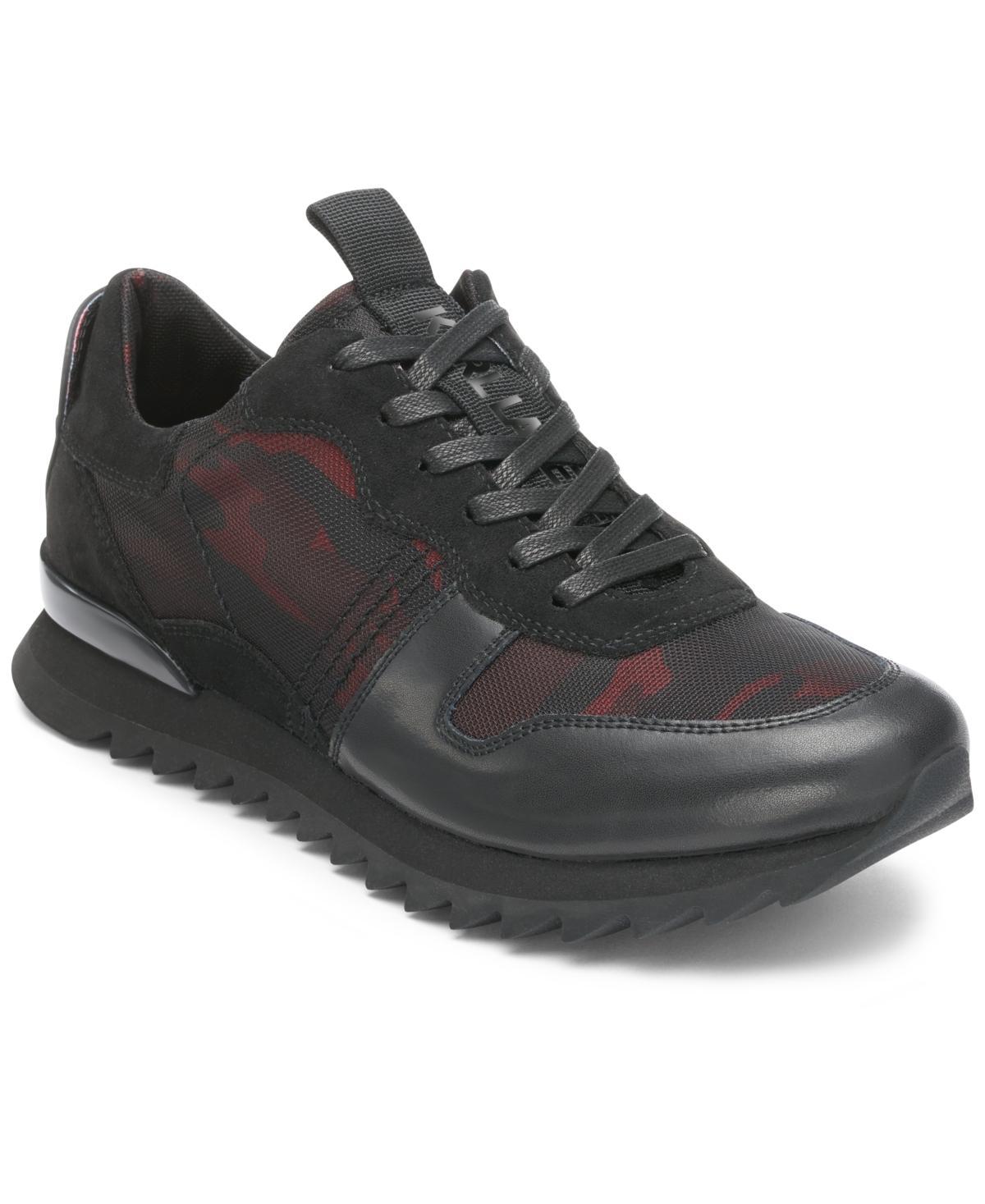 Karl Lagerfeld Mens Camo Runner Sawtooth Sole Sneaker - Black Product Image