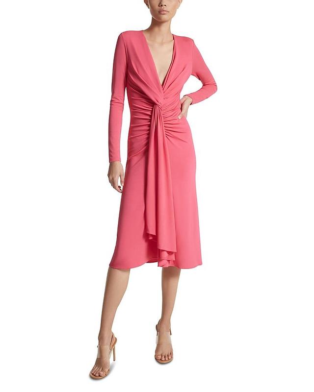 Michael Kors Collection Gather Front Midi Dress Product Image