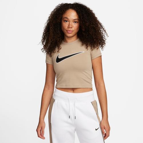 Nike Womens Nike NSW Baby T-Shirt - Womens Khaki/Khaki Product Image