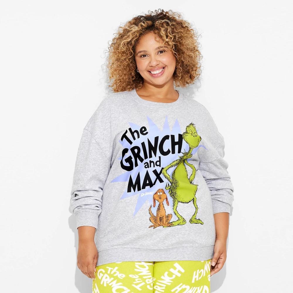 Womens The Grinch and Max Graphic Sweatshirt - Heather product image