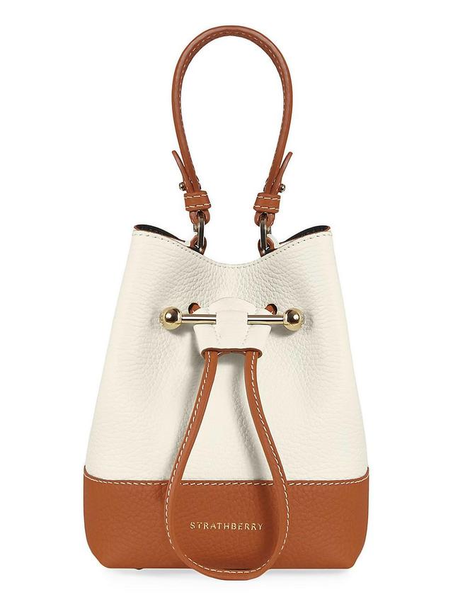 Strathberry Lana Osette Bicolor Leather Crossbody Bucket Bag Product Image