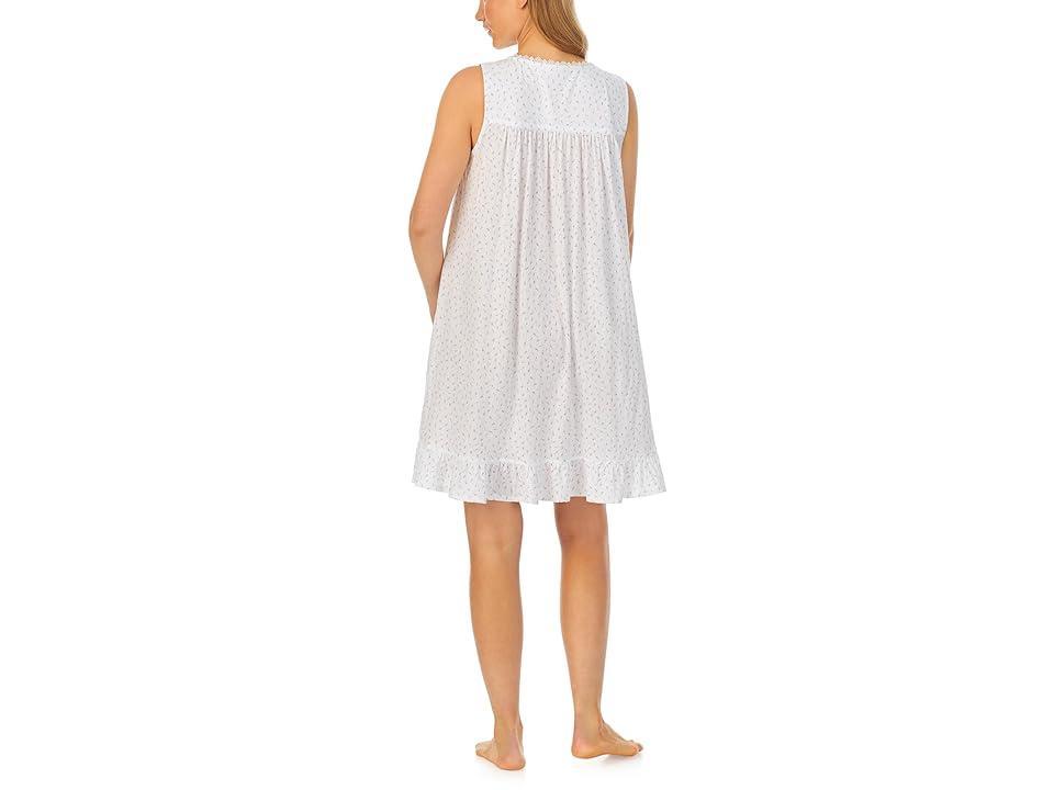 Eileen West Cotton Pointelle Sleeveless Chemise (Rosebuds) Women's Pajama Product Image