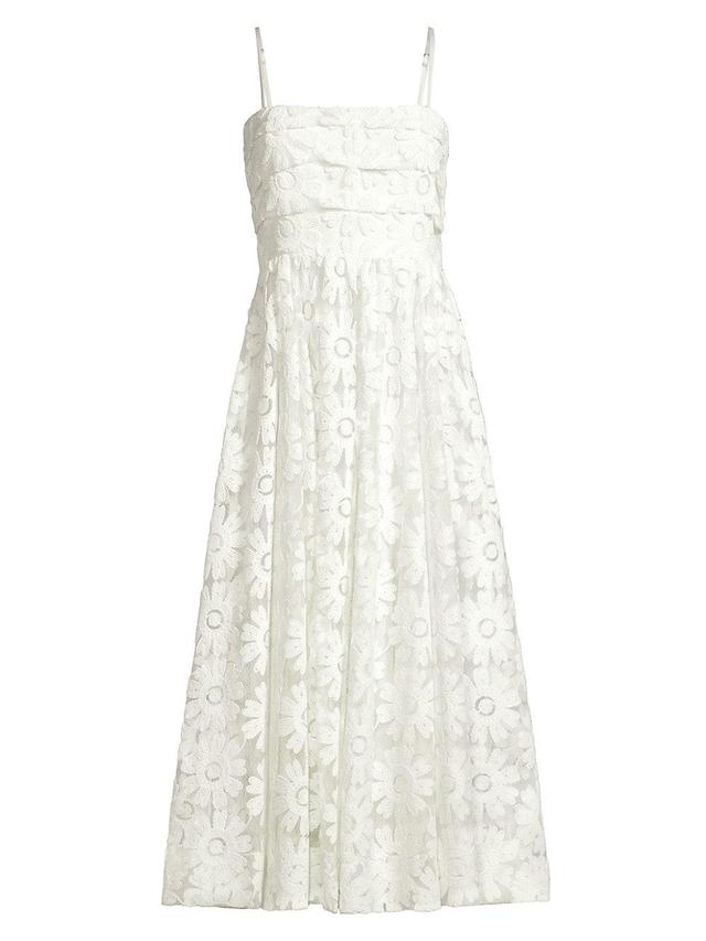 Womens Geno Floral Lace Midi-Dress Product Image