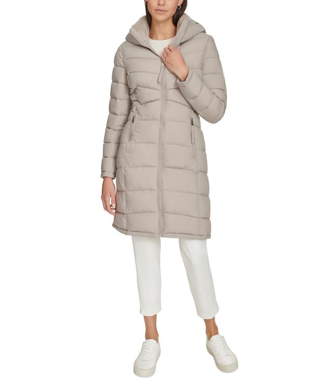 Calvin Klein Womens Hooded Puffer Coat Product Image