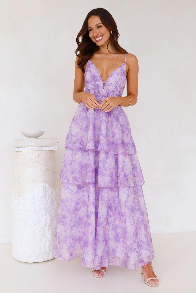 Fashion Flair Maxi Dress Lilac Product Image