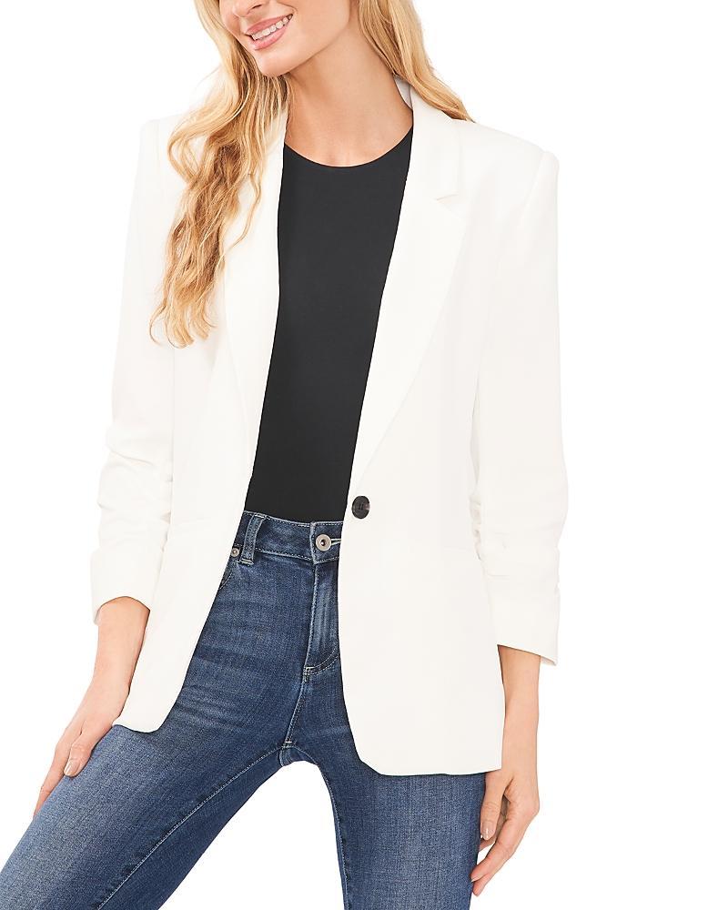 CeCe Relaxed 3/4 Sleeve Blazer (New Ivory) Women's Jacket Product Image