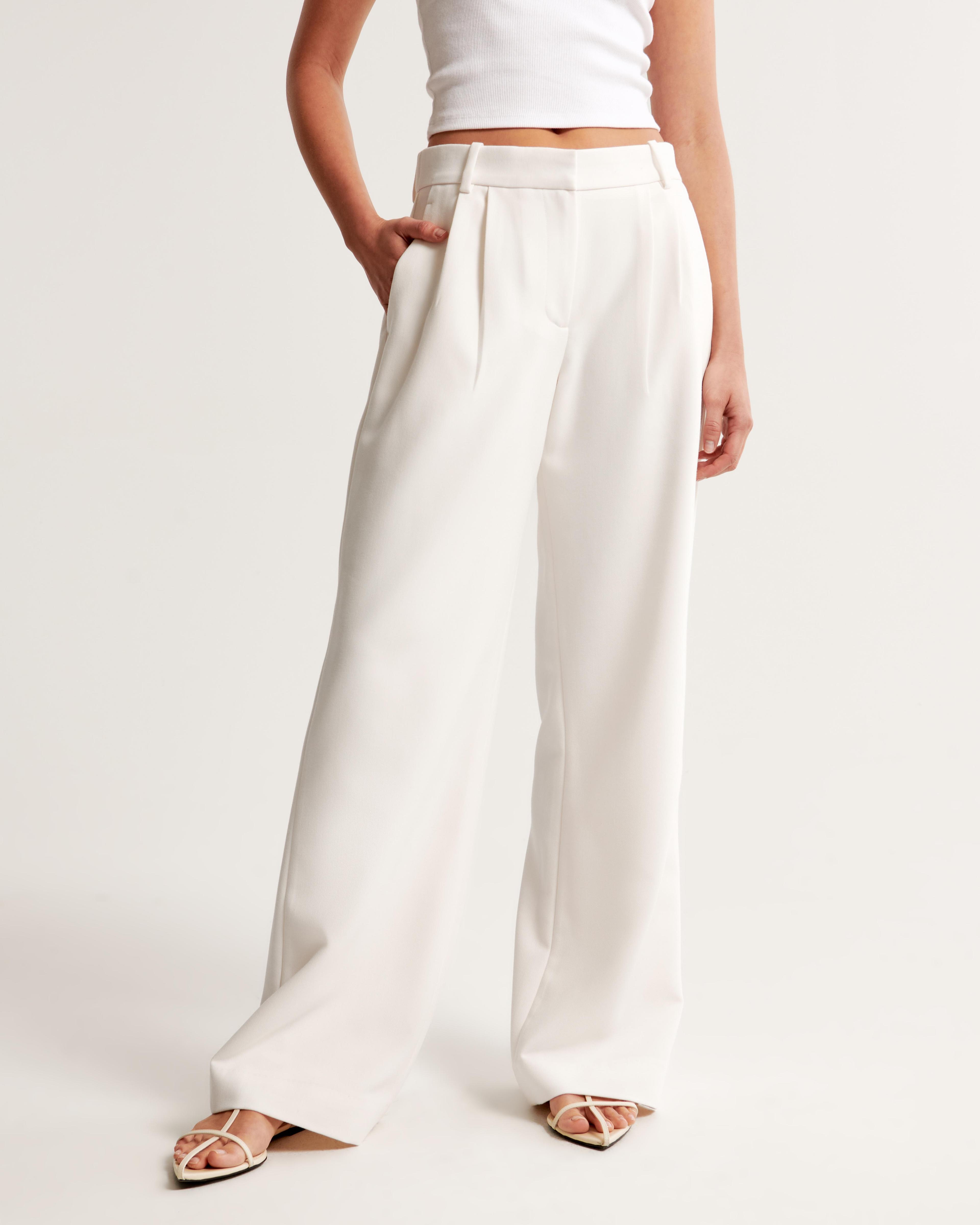 A&F Sloane Low Rise Tailored Wide Leg Pant Product Image