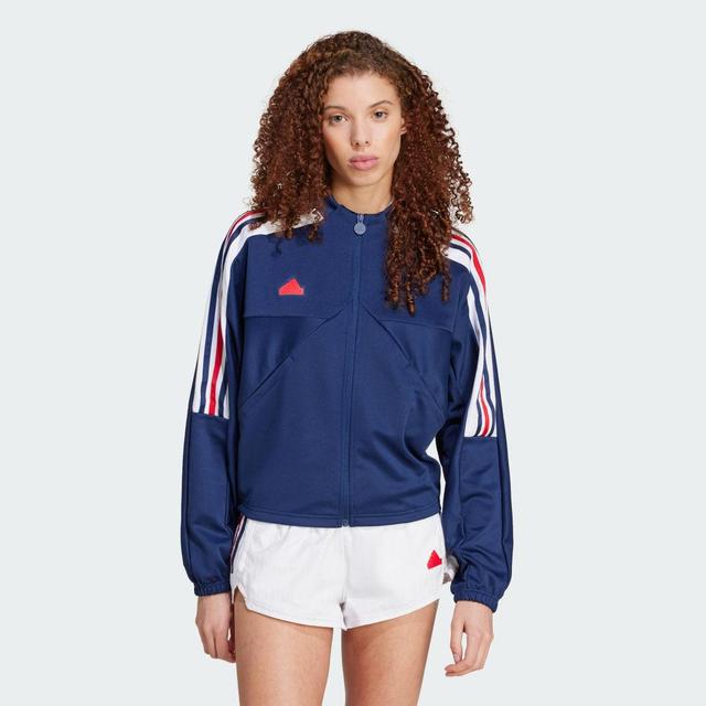 adidas Tiro Cut 3-Stripes Track Jacket Dark Green 2XL Womens Product Image