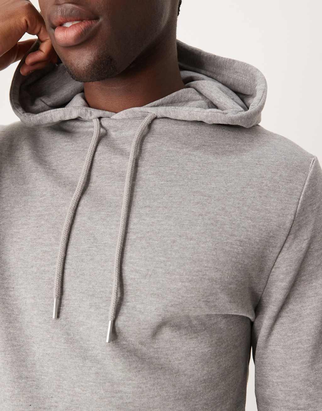 ASOS DESIGN essential hoodie in heather gray Product Image