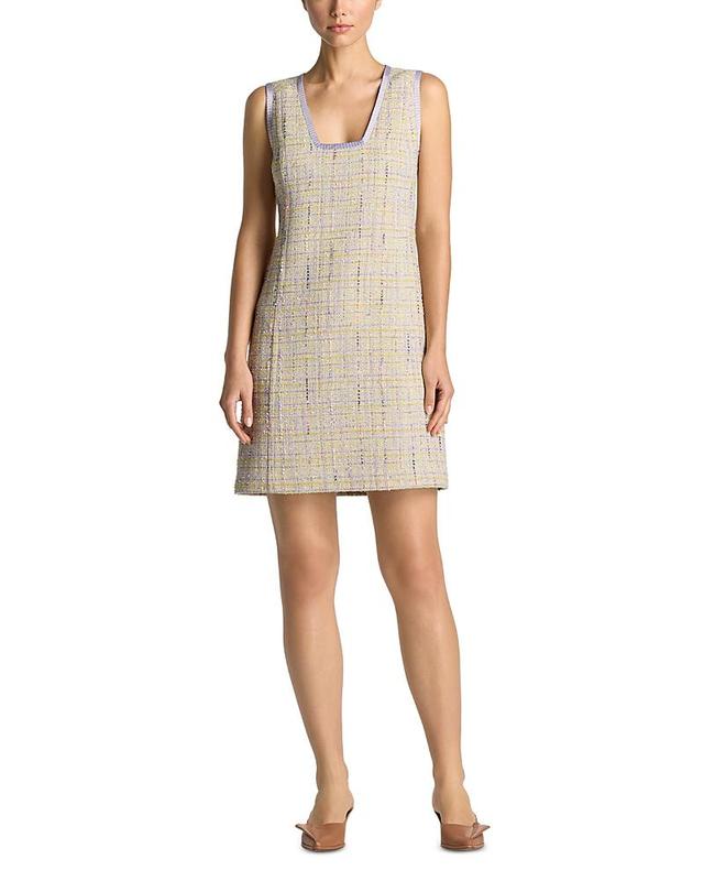 Womens Textured Slub Tweed Sleeveless Minidress Product Image