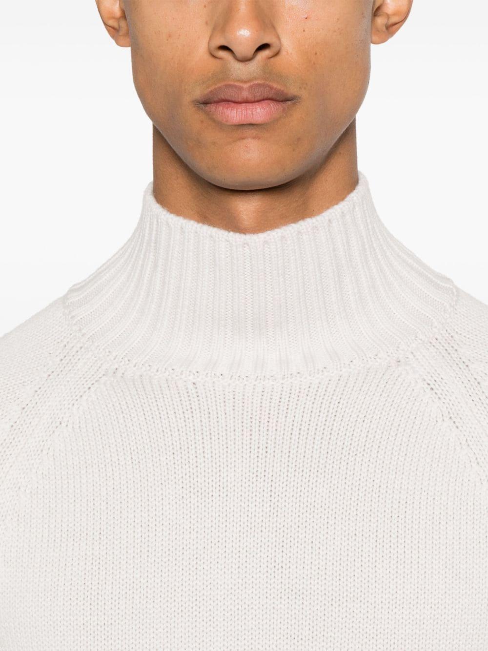 Wool Sweater In White Product Image