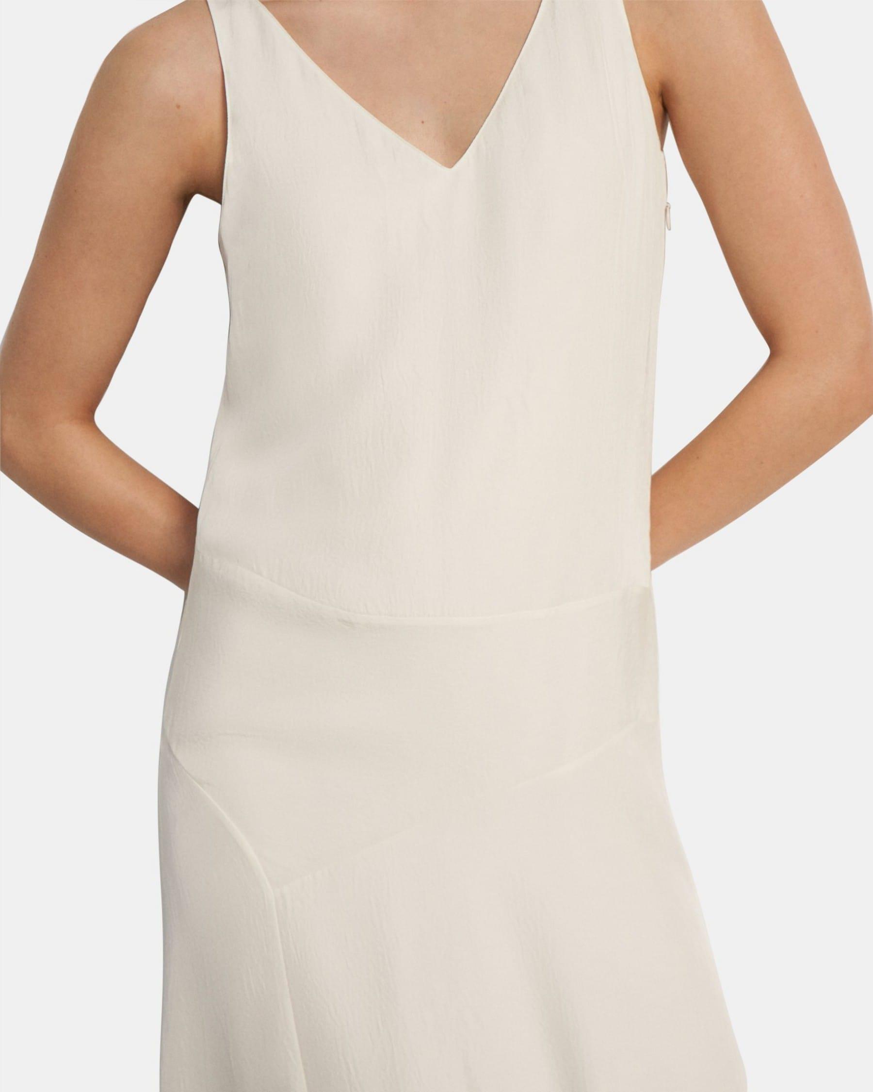 Asymmetrical Dress in Washed Twill Product Image