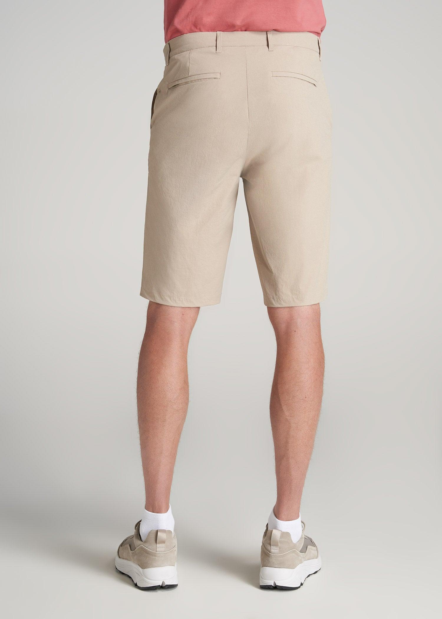 Premium Hybrid Shorts for Tall Men in Clay Male Product Image