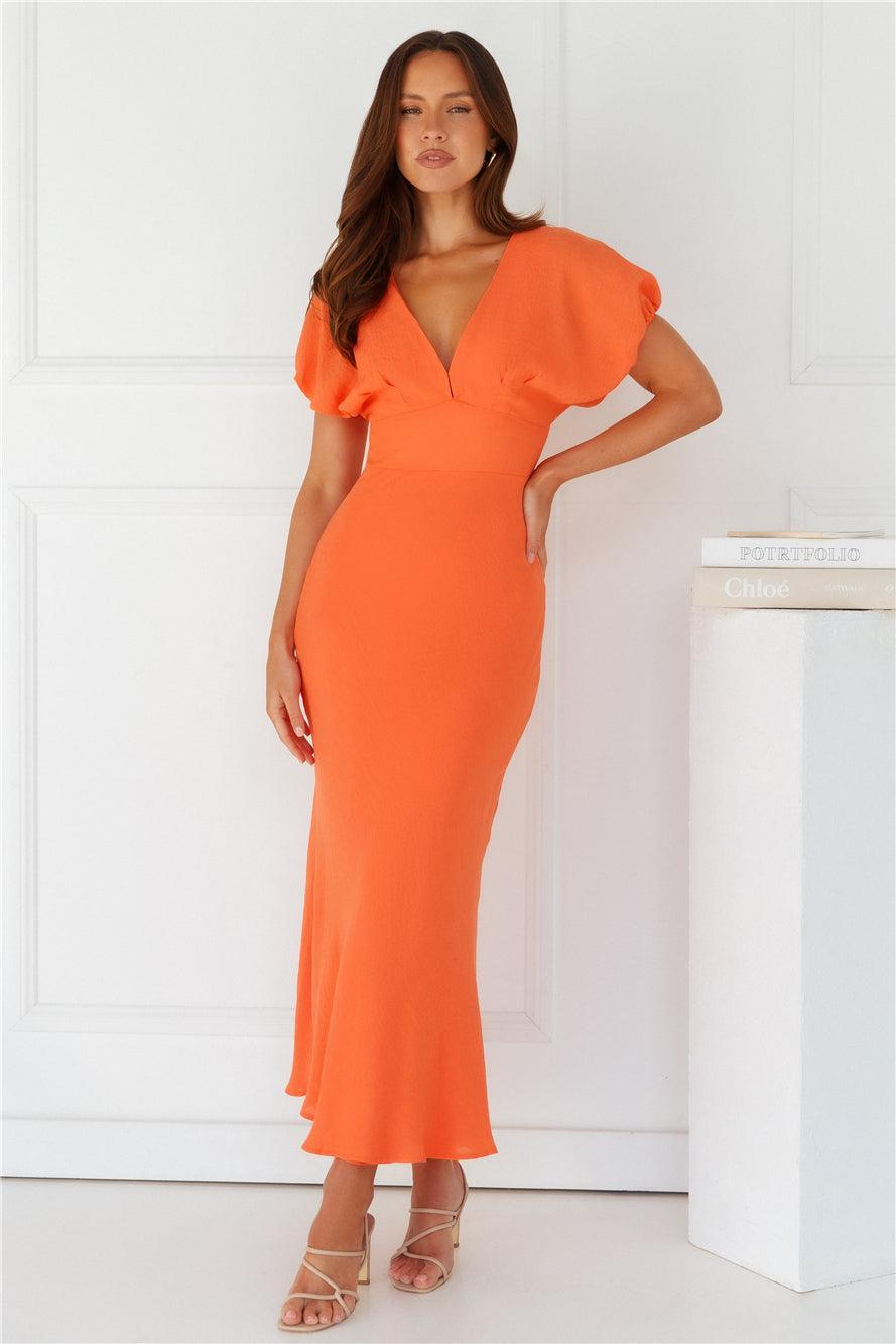 Gilded Maxi Dress Orange Product Image