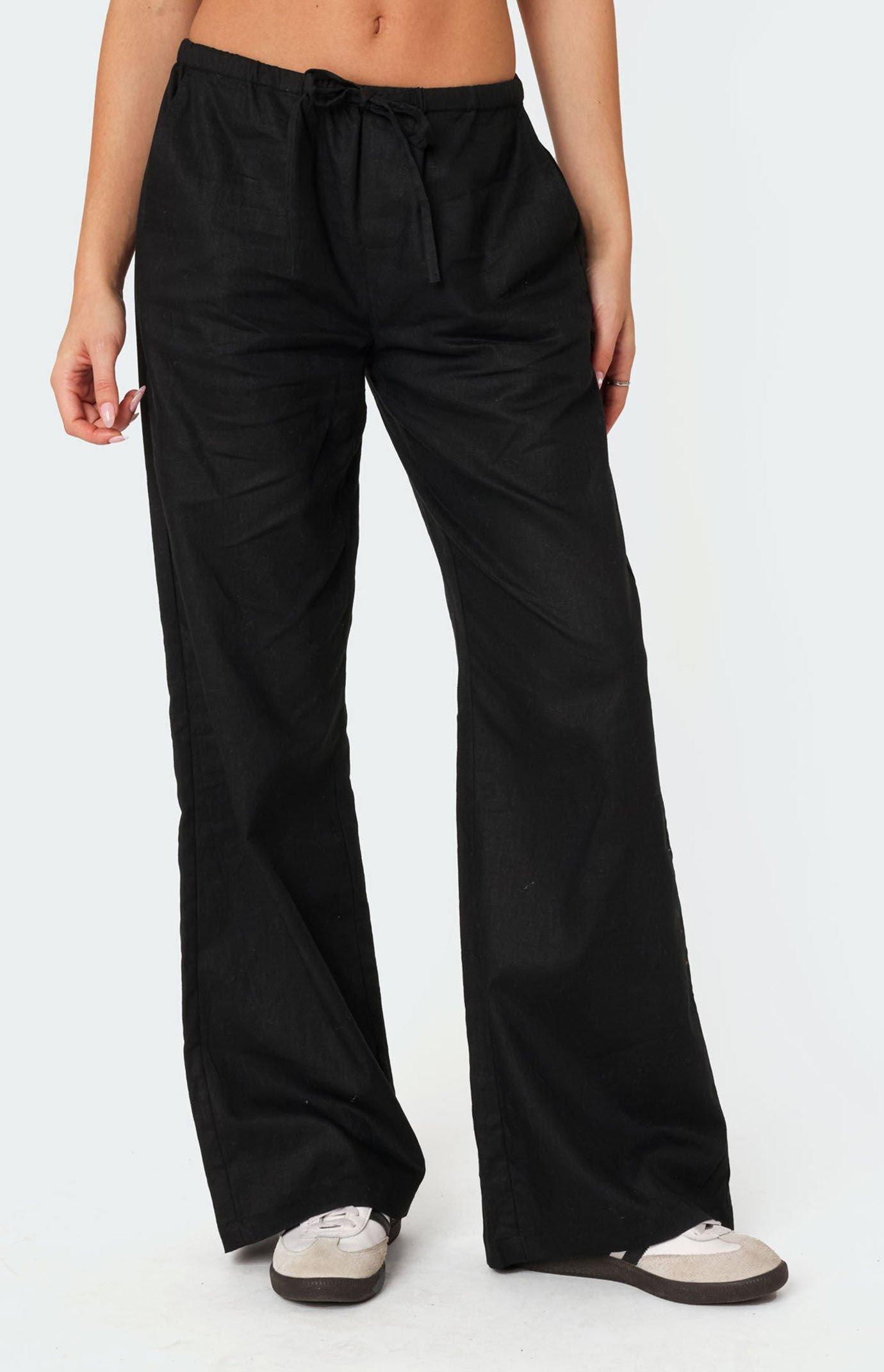 Edikted Women's Maison Straight Leg Linen Pants Product Image