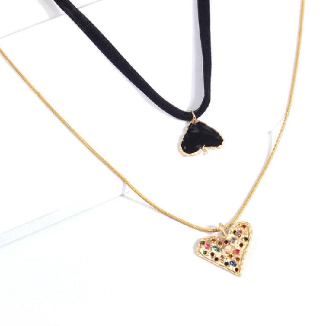 Spade & Heart Necklace Set Product Image