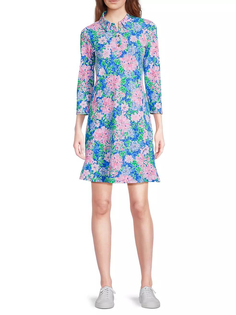 Silvia Floral Pique Knit Minidress Product Image