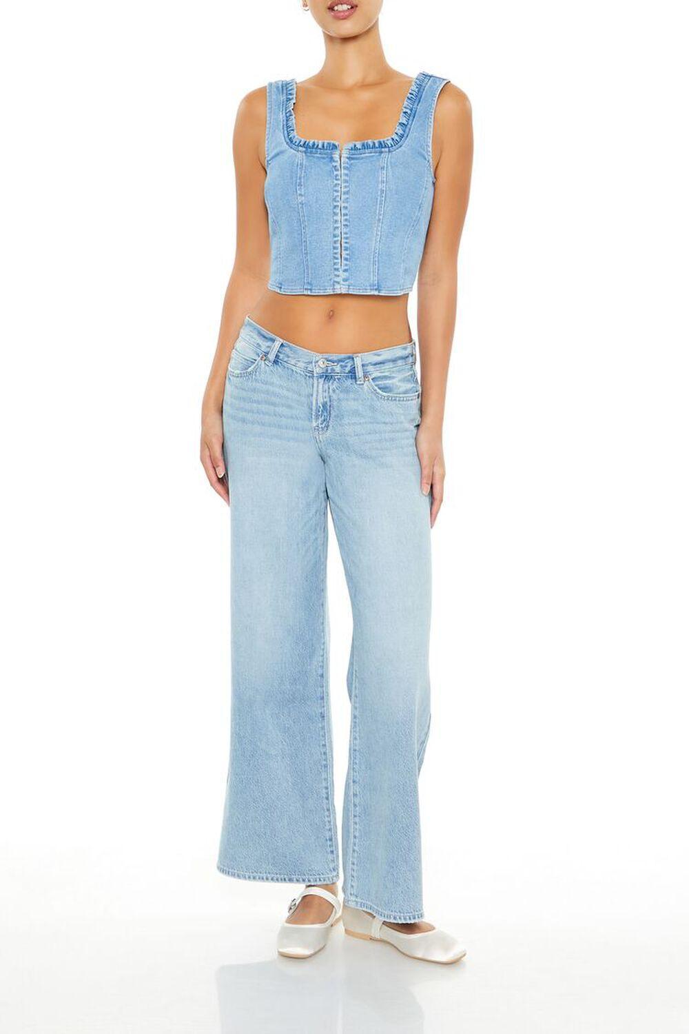 Denim Bustier Crop Top | Forever 21 Product Image