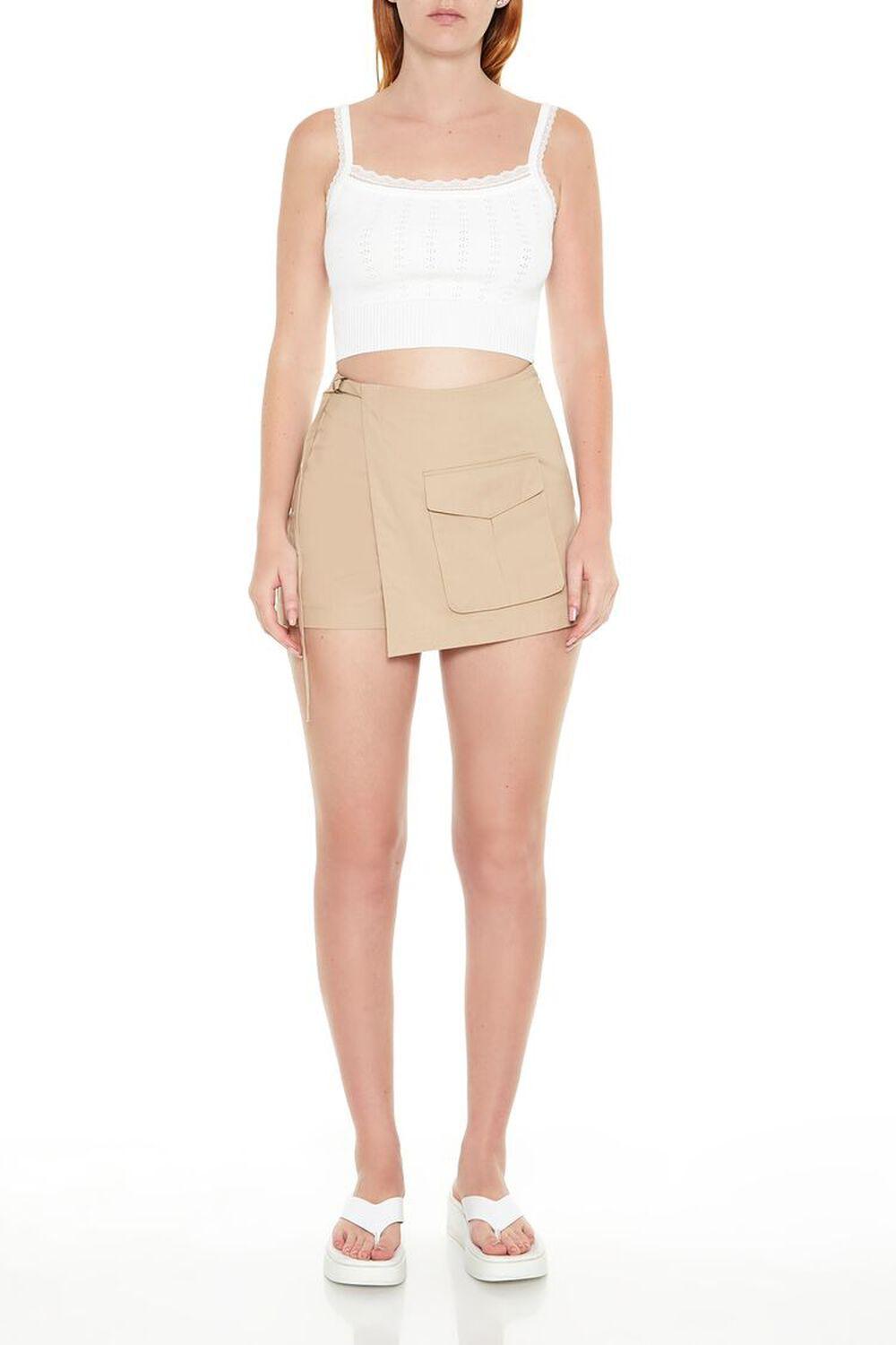 Twill Cargo Wrap Skort | Forever 21 Product Image