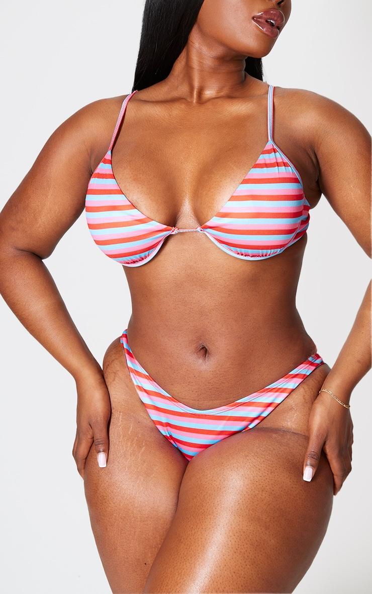 Plus Multi Striped Bikini Bottom Product Image