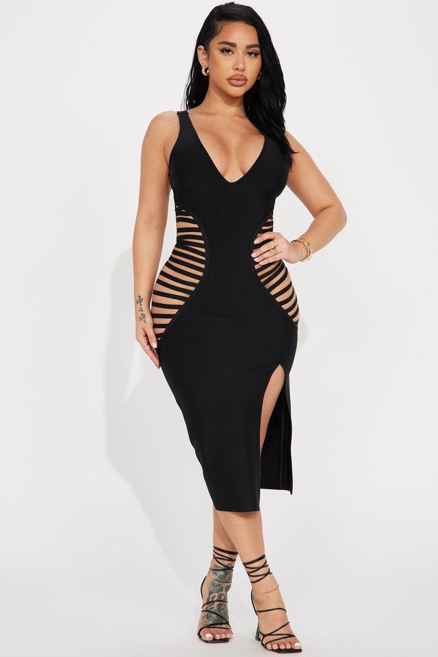 Dark Desires Bandage Midi Dress - Black Product Image