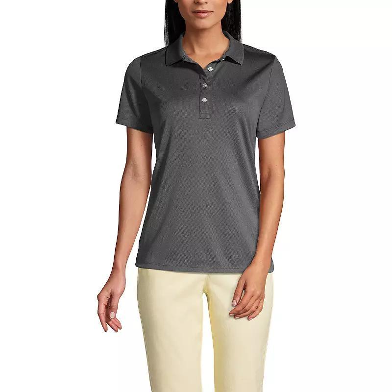 Womens Lands End Short Sleeve Solid Active Polo Shirt Product Image