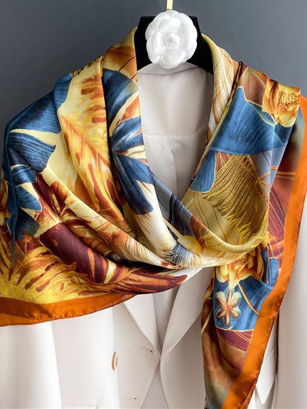 Flower Print Sun Protection Shawl&Scarf Product Image