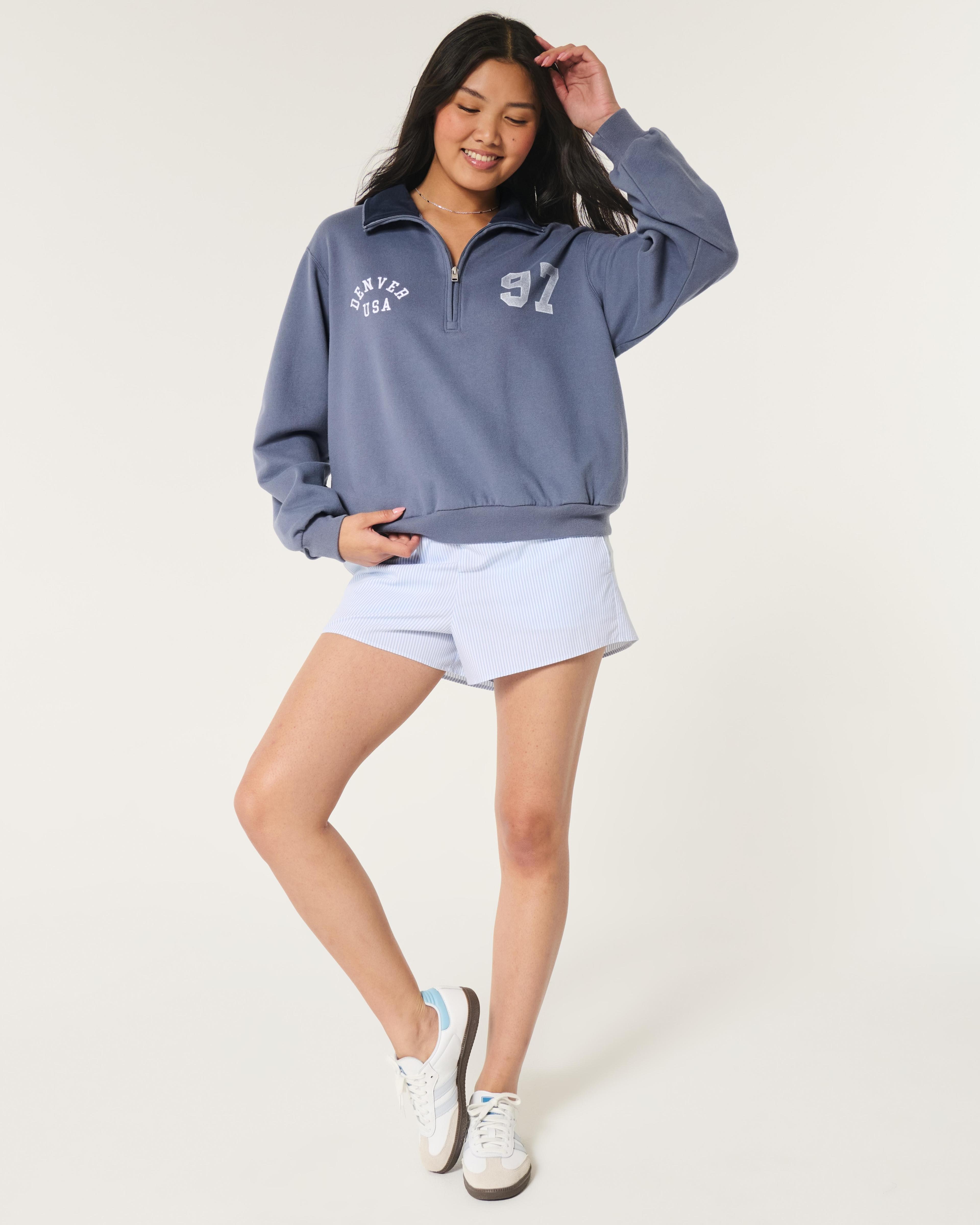 Easy Denver Graphic Half-Zip Sweatshirt Product Image