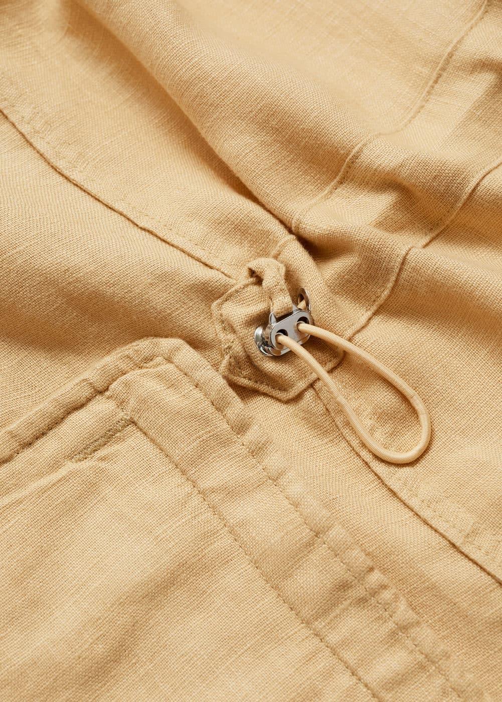 100% linen overshirt with pockets - Men | MANGO USA Product Image