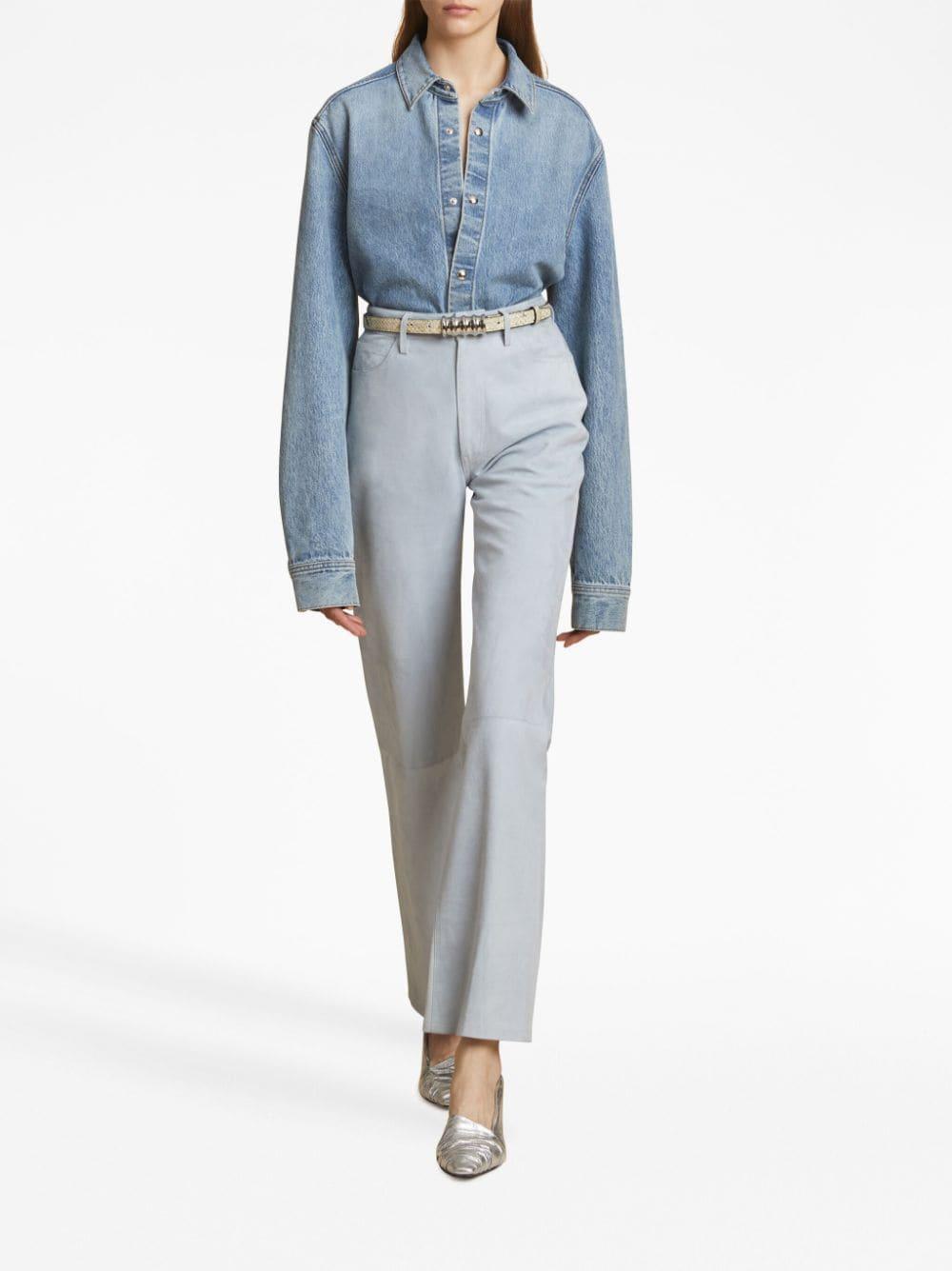 KHAITE Argo Snap-front Denim Top In Bryce Product Image