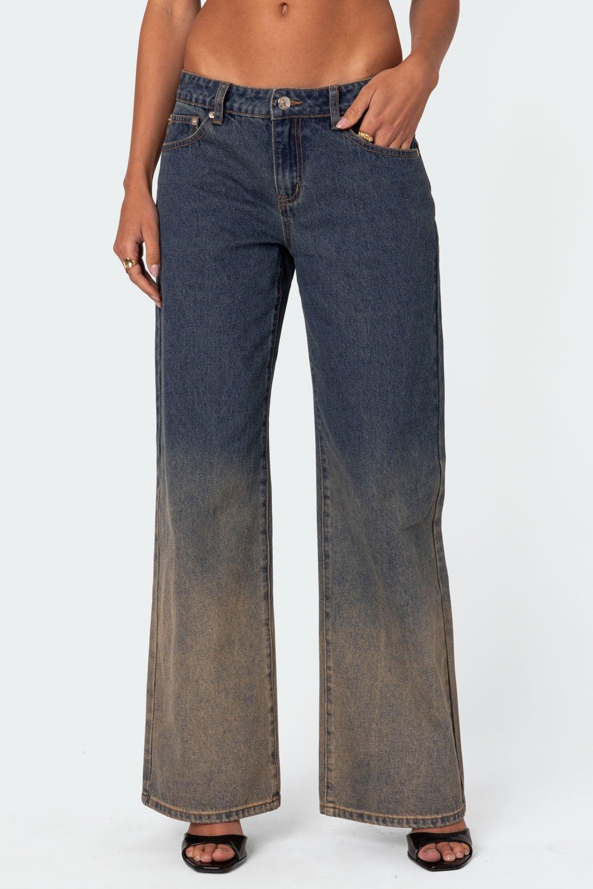 Mud Wash Low Rise Slouchy Jeans Product Image