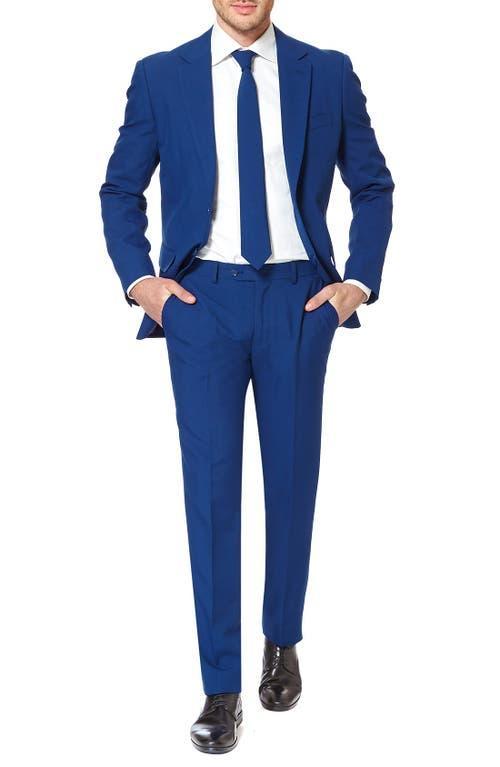 Mens OppoSuits Slim-Fit Solid Suit & Tie Set Blue Product Image