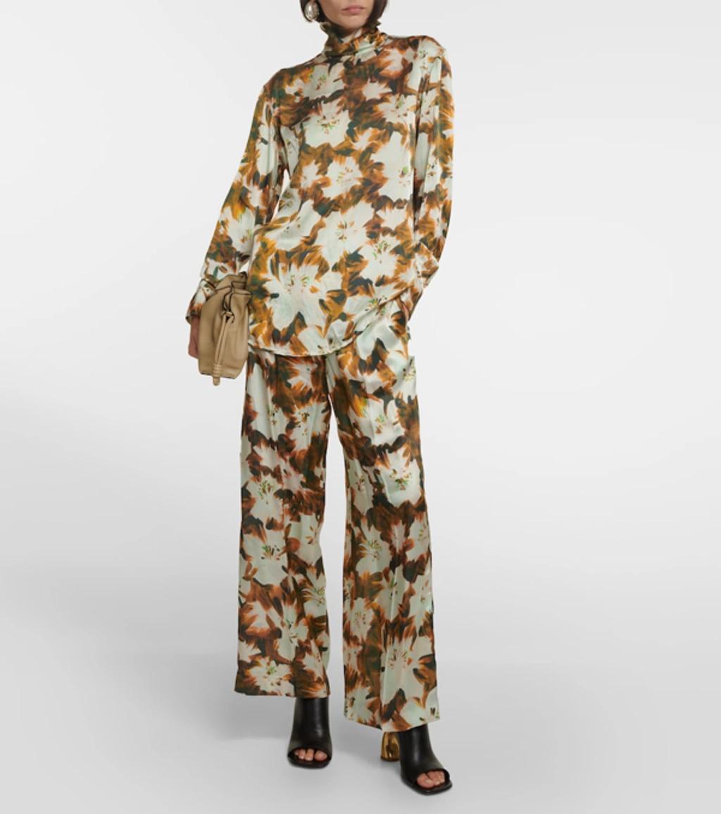 DRIES VAN NOTEN Top Contisy Aus Seide In Multicoloured Product Image