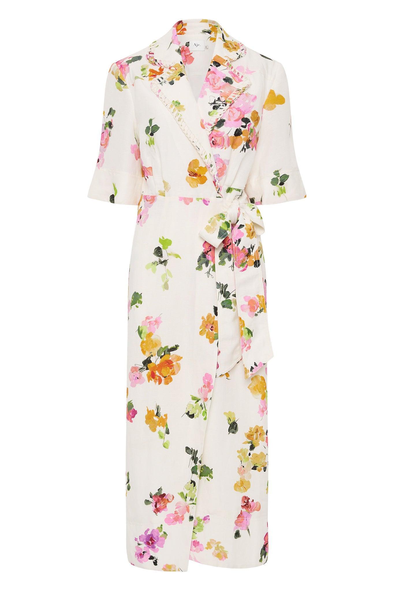 Tabitha Wrap Front Midi Dress Product Image