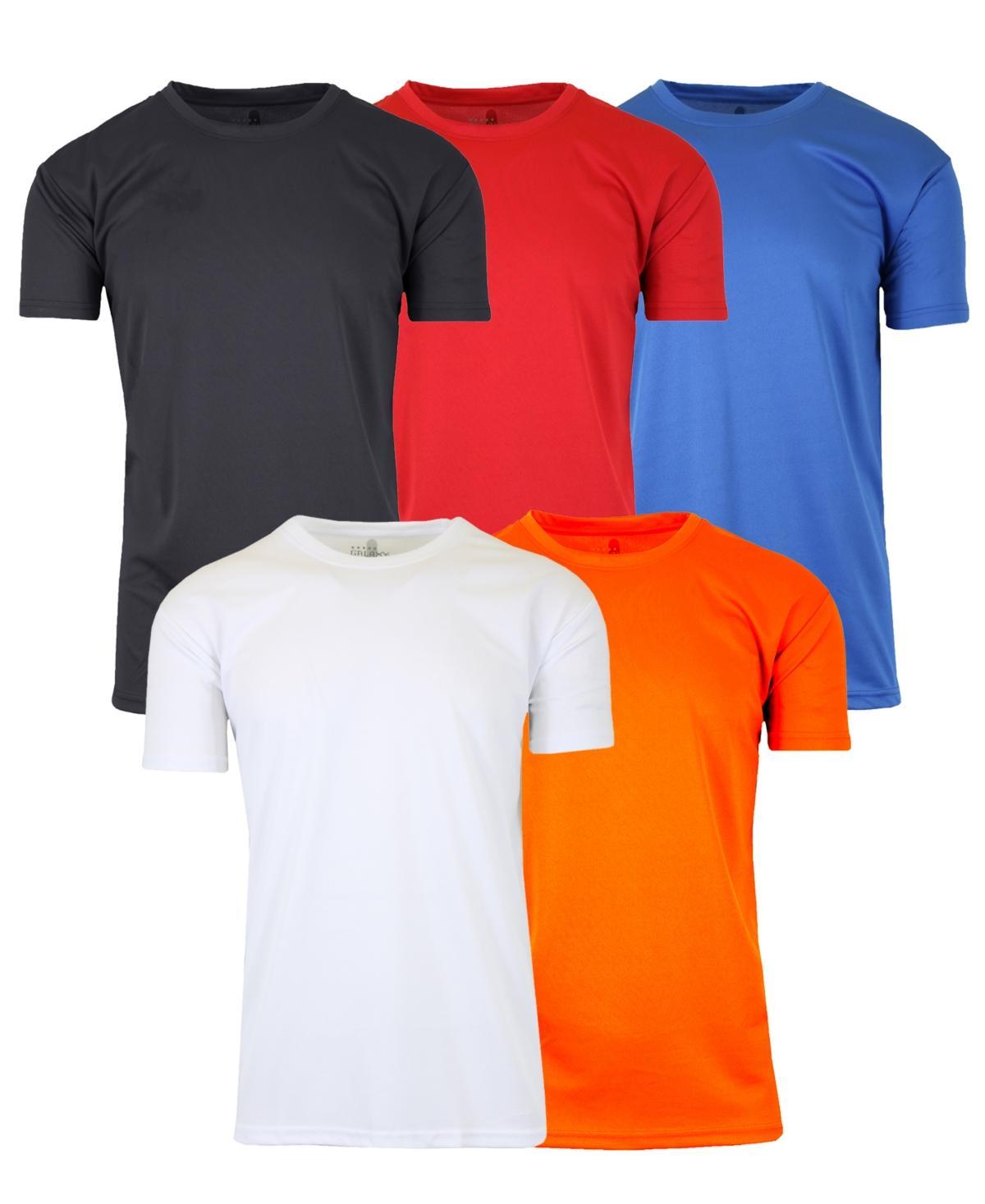 Galaxy By Harvic Mens Short Sleeve Moisture-Wicking Quick Dry Performance Crew Neck Tee -5 Pack Product Image