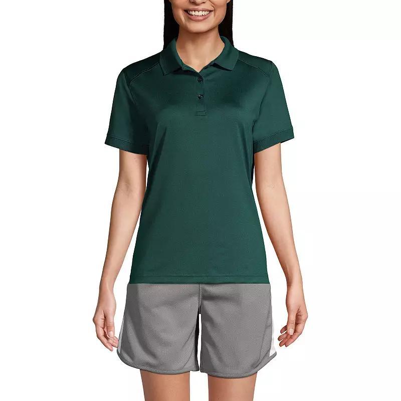 Lands End Womens School Uniform Short Sleeve Rapid Dry Polo Shirt Product Image