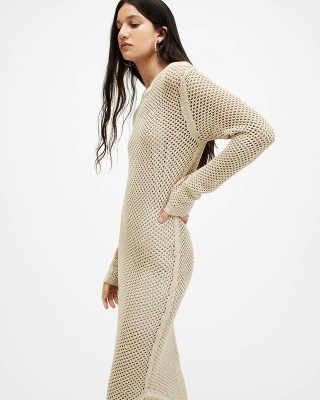 Jesse Metallic Crochet Midi Dress Female Product Image