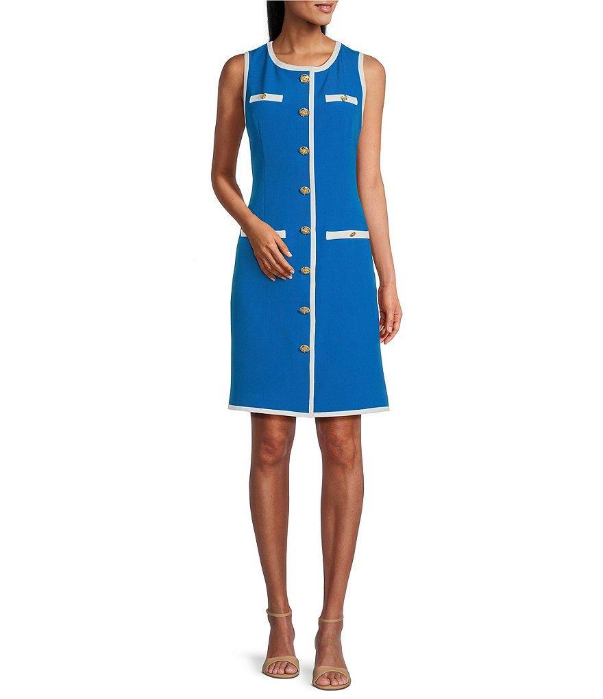 Preston & York Heather Crepe Sleeveless Sailor Dress Product Image