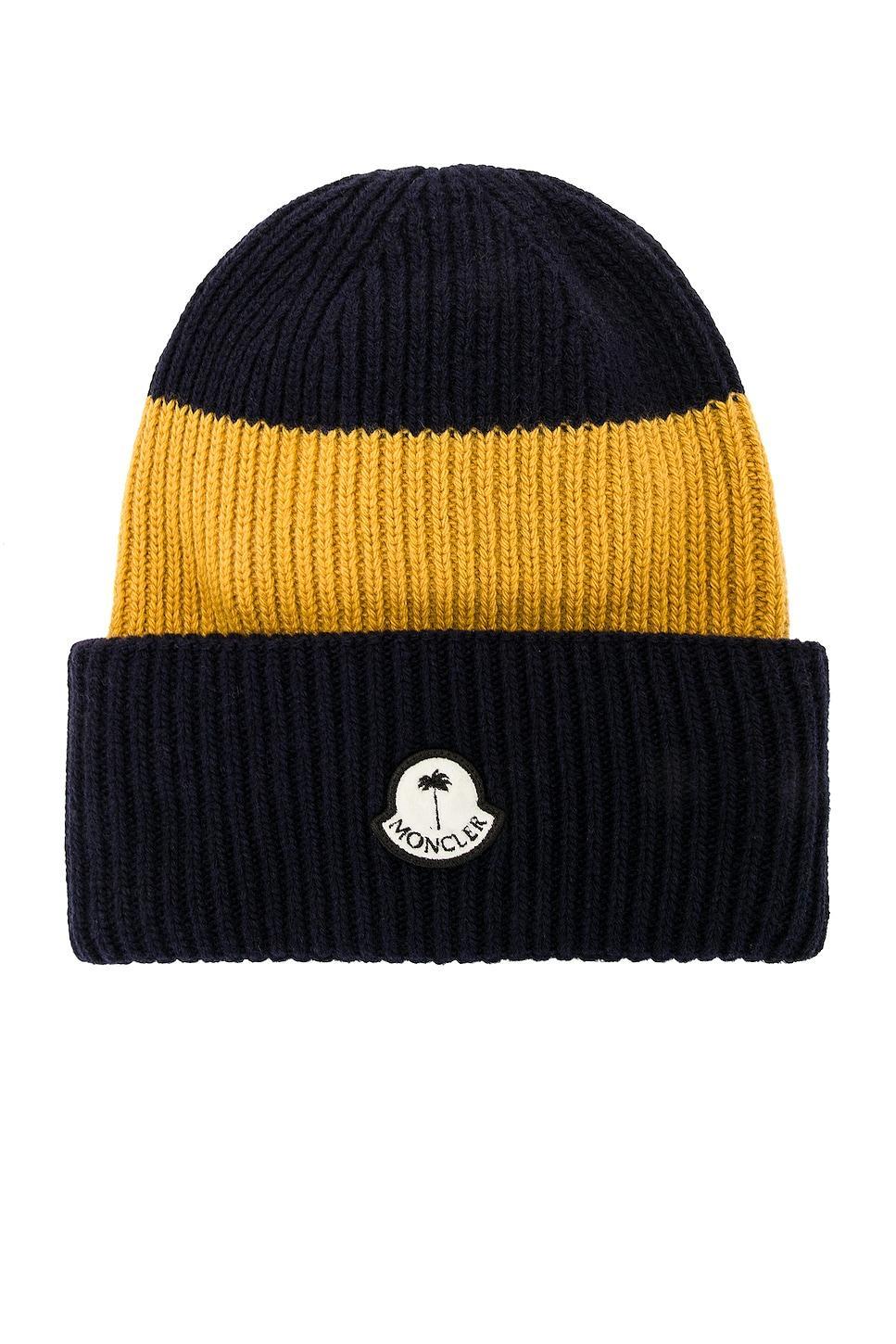 Moncler Genius x Palm Angels Beanie in Yellow Product Image